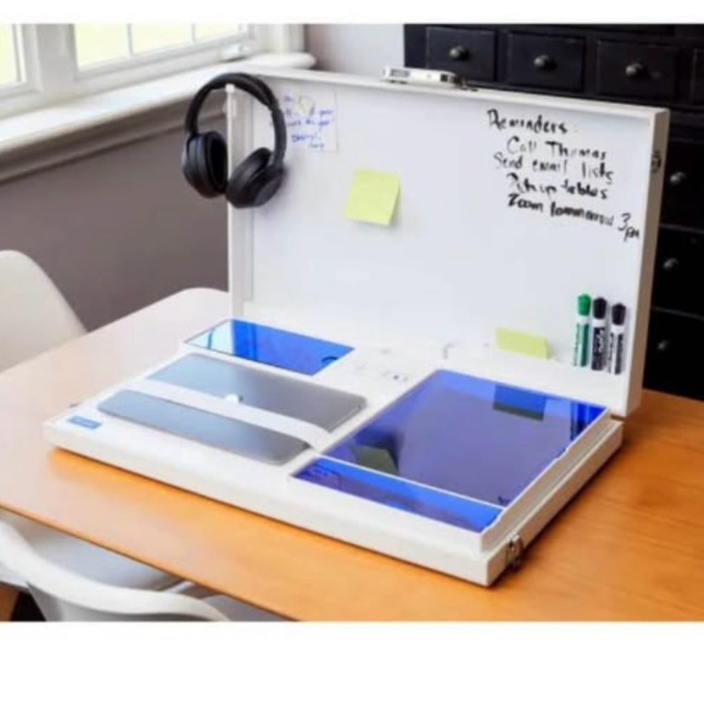 15-in-1 Home Office Portable Workstation Desk with Built-in Storage